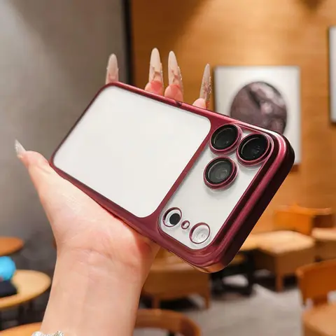 Semi-Transparent Luxury Hard Smartphone Casing - Stylish Shockproof Shell with Logo, Lens Protector, Compatible with iPhone 13-18 Series, 14 Plus & Air Mobile Phone Accessory, With Protector