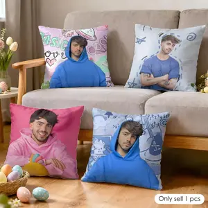 Celebrity Fede V-Vigevani Cushion Cover Soft Short Plush Fabric Double-Sided Print Organic Breathable Sofa Pillow Case, Home Machine Washable in Warm Winter Perfect for Home Decor Warm Winter Home Child Gift