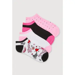 Printed Pattern Socks 4 Pack Size 9-11
