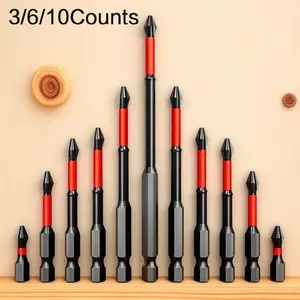 High Torque Screwdriver Bit Set, Impact Bit Set, Heavy Duty Industrial Grade High Torque Screwdriver Head Set, Durable Screw Head Accessories for Mechanical Repair & Home DIY, for Power Tools, Screwdriver Bits Set