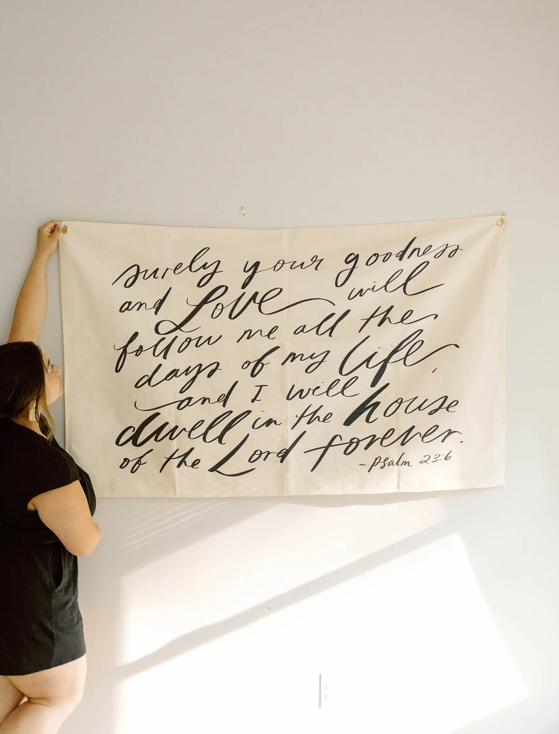Slightly Imperfect Large Canvas Banner: Surely your Goodness