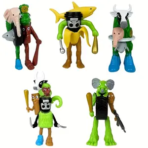 italian brain rot Themed Character Statue Set 5-piece set of small statue ornaments, home decorations, desktop ornaments, creative ornaments