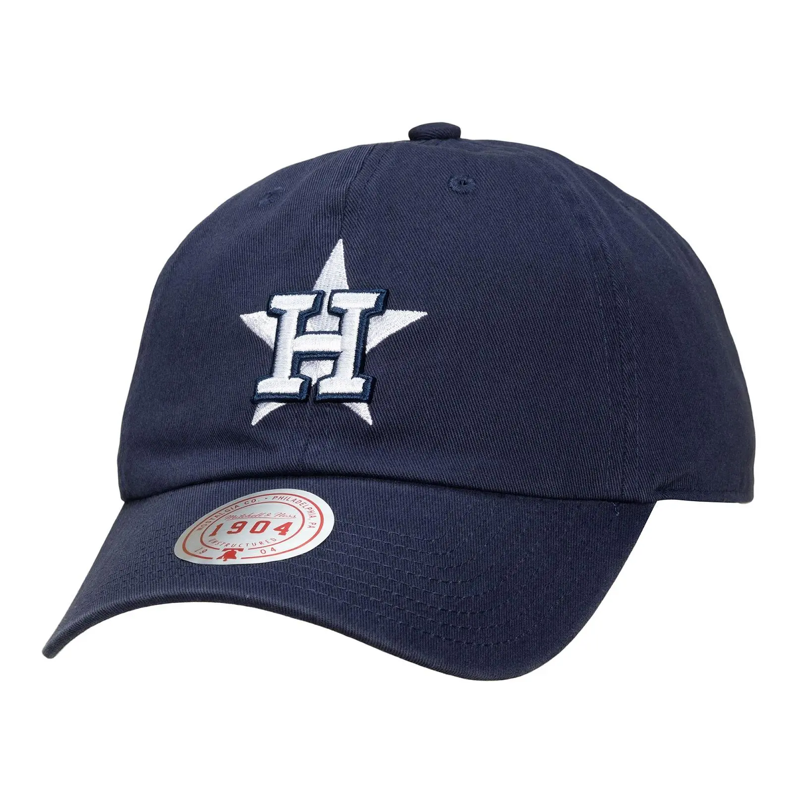 Houston Astros Navy 1904 Adjustable Dad Hat MLB Throwback Cap Fan Gear Mitchell & Ness