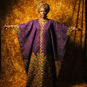Jameel Bubu 100% Kente Traditional African Print Dress for Women