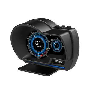 Car OBD2+GPS Head Up Digital Display for OBD2-enabled Cars (2008+) Gauge Speedometer, KM/H MPH with OBD Multifunctional LCD Ambient Light Multi-Function Display truck accessories Christmas gifts