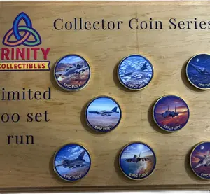 Epic Fury Airframe Challenge Coin Keycoin set
