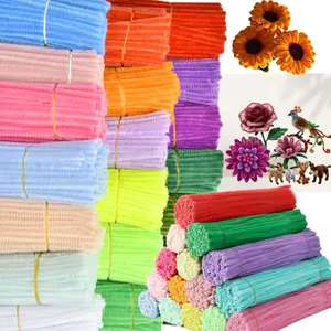 3000-Piece  Pipe Cleaners, DIY Art & Craft Supplies, Assorted Bright Colors, 30cm (12in) Flexible and Durable Chenille Stems, Holds Shape Well, Easy to Bend for DIY Bouquets, Home Decor,Perfect for Independence Day, football games, and summer parties