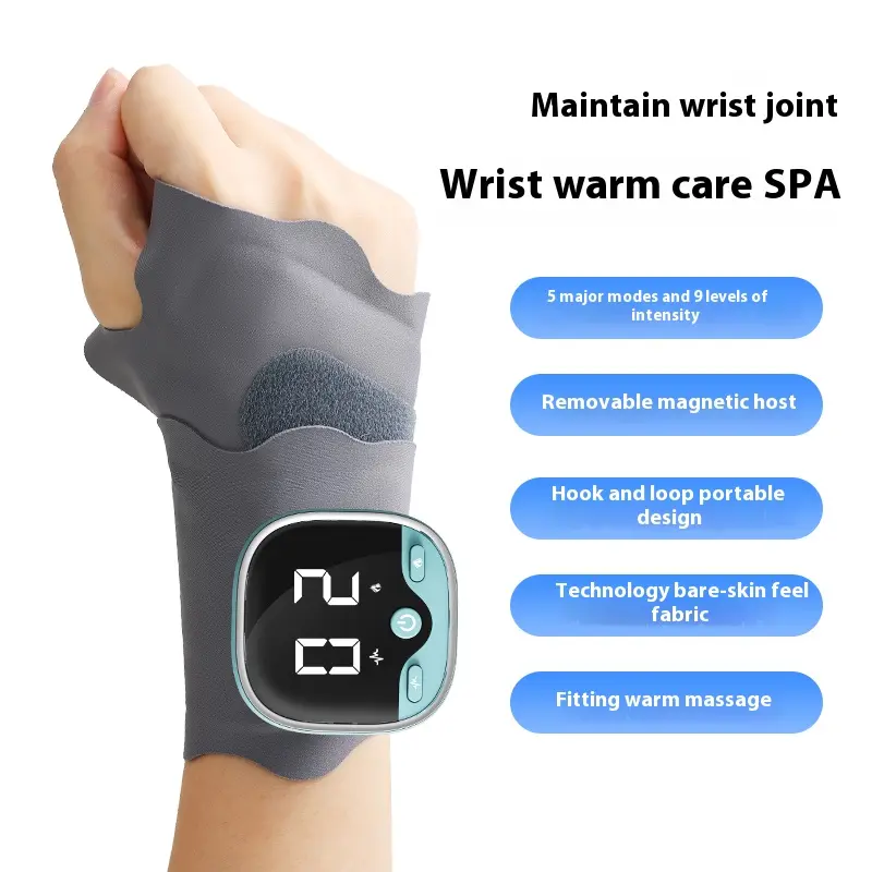 Vibratory Hand Massager for Wrist Hand Care, 5 Modes 9 Levels with Vibration  Heat Timer Function,Cordless Rechargeable Portable Therapy Heating Wrap for  Arthritis Carpal Tunnel Relief,Lightweight Wearable Gift for Women Men Mom