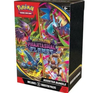 Pokémon Phantasmal Flames Booster Bundle - 6 Packs for Enhanced Gaming Experience & Versatile Use