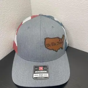 We the People Leather Patch Baseball Cap