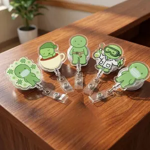 Cute Smiski Retractable Badge Reel Set For Dental Assistants Doctors And Nursing Students Aesthetic Gear