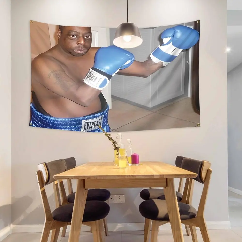 Boxing Themed Pattern Backdrop, 3'x5' Boxing Themed Backdrop, Party Decoration Supplies, Event Decor for Home, Garden, Room, Dorm, Man Cave, Banners tiktokshopbacktoschool