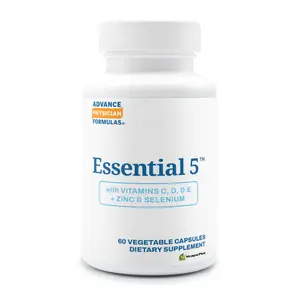 Essential 5: Vitamins C, D, & E + Zinc & Selenium, 60 Vegetable Capsules