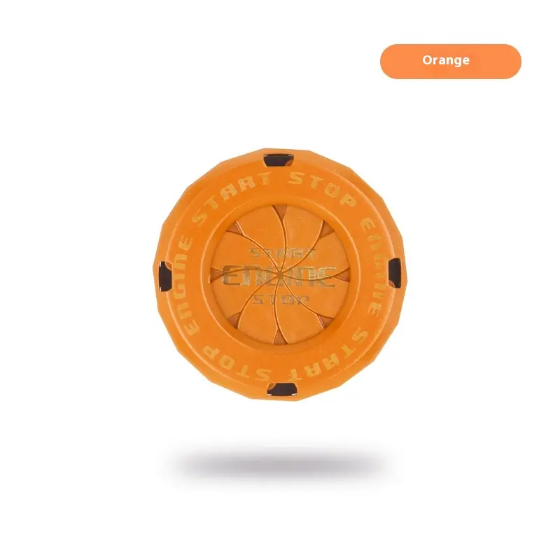 Rotating ABS Engine Start Button Cover - Car Interior Accessory, Protective Cap for Car & Motorcycle Ignition Switch, Cool Styling Push Start Decoration