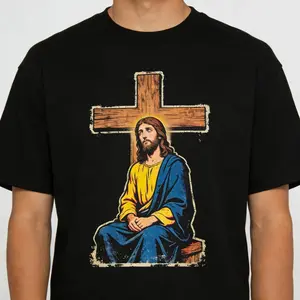Retro Jesus Christ Cross Tee | Vintage Christian Streetwear Apparel