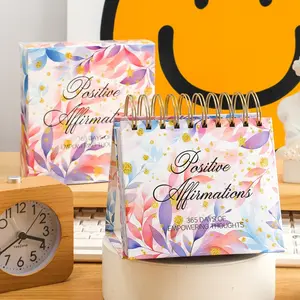 Perpetual Desk Calendar, Standing Daily Flip Desk Calendar with Inspirational Quotes - Page a Day Positive Daily Affirmations - Desk Decor for Office School home, Inspirational Gifts, Desk Accessories, Daily Planner