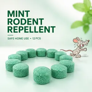 12 Pack Natural Rodent Repellent Balls – Peppermint & Lemon Oil Pest Deterrent for Rats, Mice, Squirrels, Spiders, Natural Mouse & Bug Deterrent for Indoor Outdoor Home Garage, Pet Friendly, Indoor & Outdoor Protection