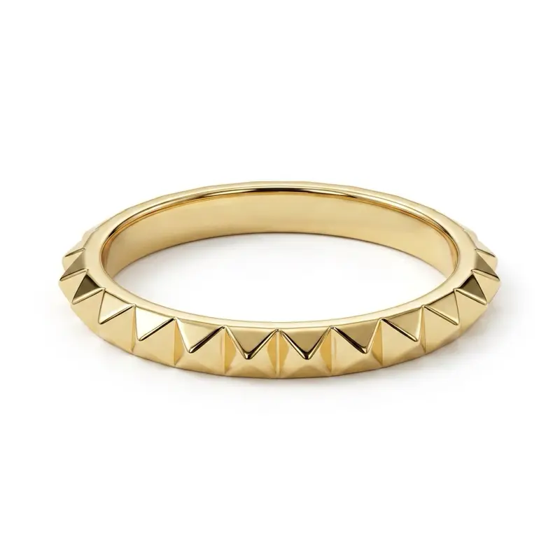 14k Real Gold Pyramid Stack Ring Fine Jewelry Gifts for her Minimalist Ring Ring Stackers
