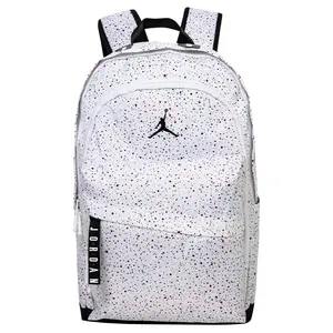 Jordan Polyester Backpack for Students, Large Unisex Couple Style with White Starry Design