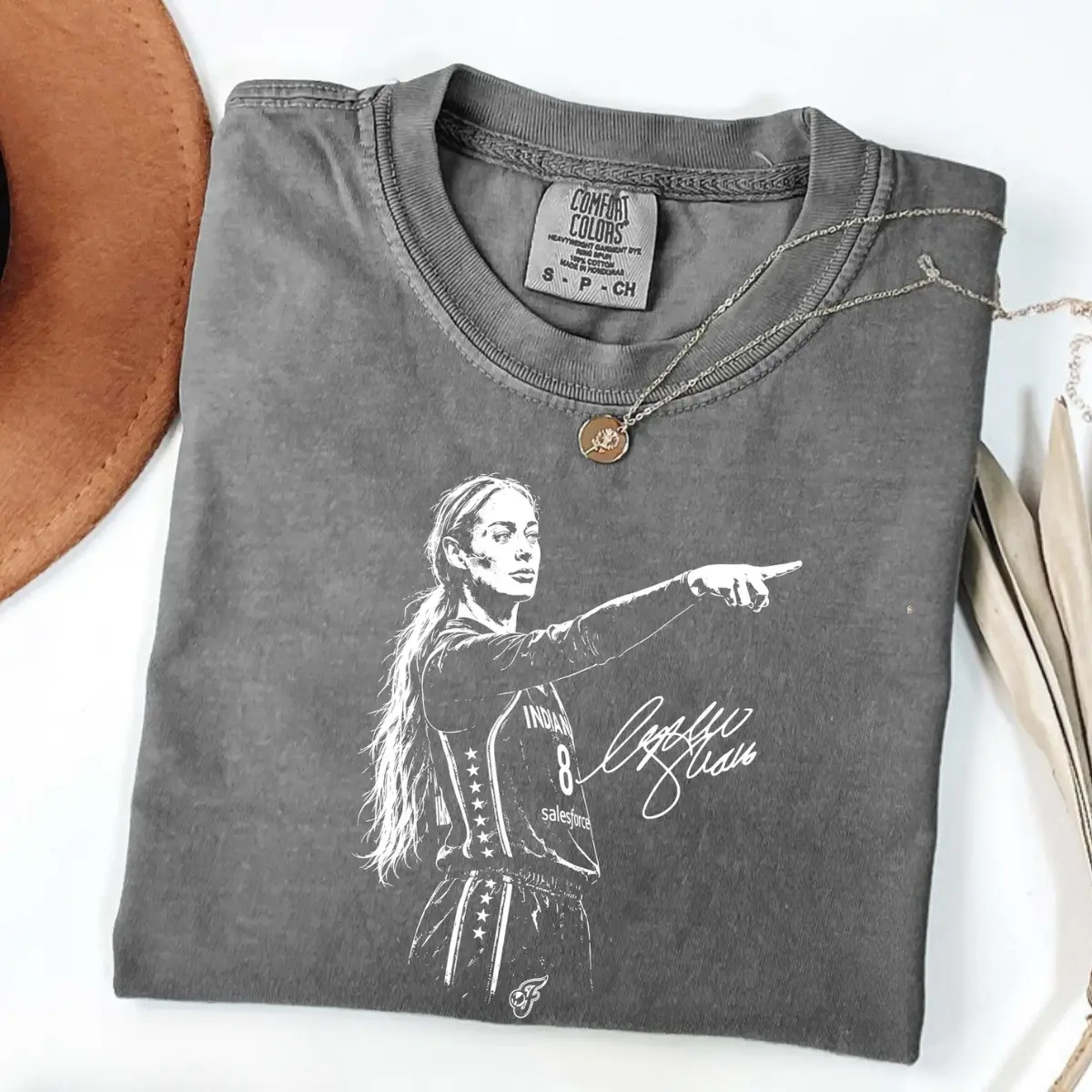 Comfort Colors Vintage Sophie Cunningham Point Signature Basketball Shirt Unisex Sports Tee