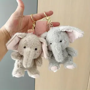 Plush Elephant Pendant Keychain, Cute Doll-Style Bag Charm, Decorative Accessory for Handbags & Backpacks (Sports & Outdoor Protective Gear Accessory)