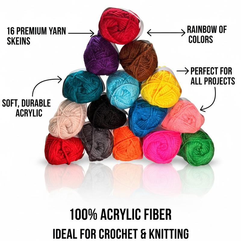 73-Piece Crochet Kit with Hooks, Knitting Needles, Yarn Balls & Tote Bag – Complete Beginner & Professional Set