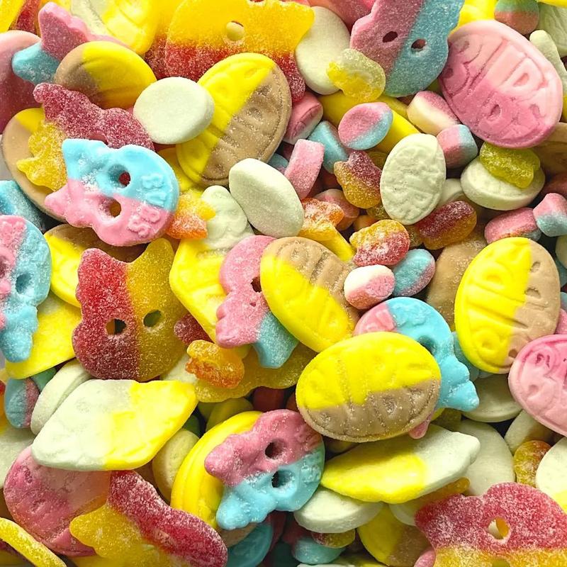 Bubs & European Candy Mix Sweet/Sour Gummies Mix 1/2 lb Snack Bonbon - Variety Pack of Sweet and Sour Bonbons