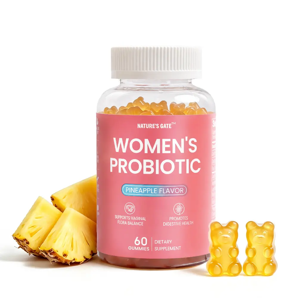 Nature's Gate Women's Probiotics with Prebiotics - 4-in-1 Daily Vegetarian Capsules, Supports Healthy Feminine pH Balance, Feminine & Digestive Wellness, Flora Balance, Bloating & Gas Relief - Non-GMO, 60 Count Nutrition Supplement
