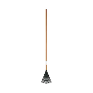 Fast Ship 8-inch Wood & Poly Shrub Leaf Rake New