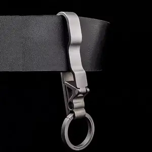 Titanium alloy keychain, mini buckle, EDC lightweight and easy to carry,