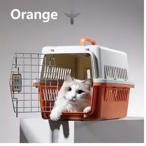 Air travel-certified pet travel case, portable hard-shell universal airline box for cats and dogs with ventilation window, durable pet carrier suitable for indoor and outdoor use—an ideal gift for pet lovers.