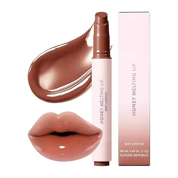 Nature Republic HONEY MELTING LIP (20 ROSE BROWN) | SOFT LIP STICK, Hydrating Gloss, Moisturizing balms, Sheer tint, Shine & Nude, Glowy Finish, korean make up
