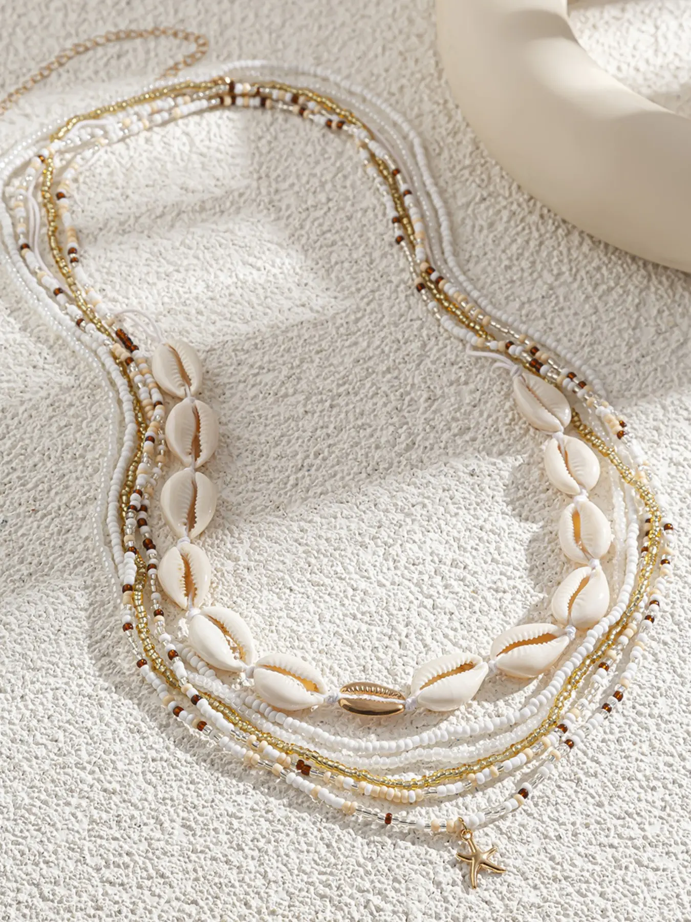 Boho Vacation Style Casual Fashion Mix Color Conch Pearl Beaded Waist Chain, Sexy Summer Beach Unique Accessory Waist Beads, Body Chains
