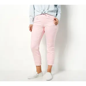 Belle by Kim Gravel TripleLuxe_Reg Twill Cropped Straight-Leg
