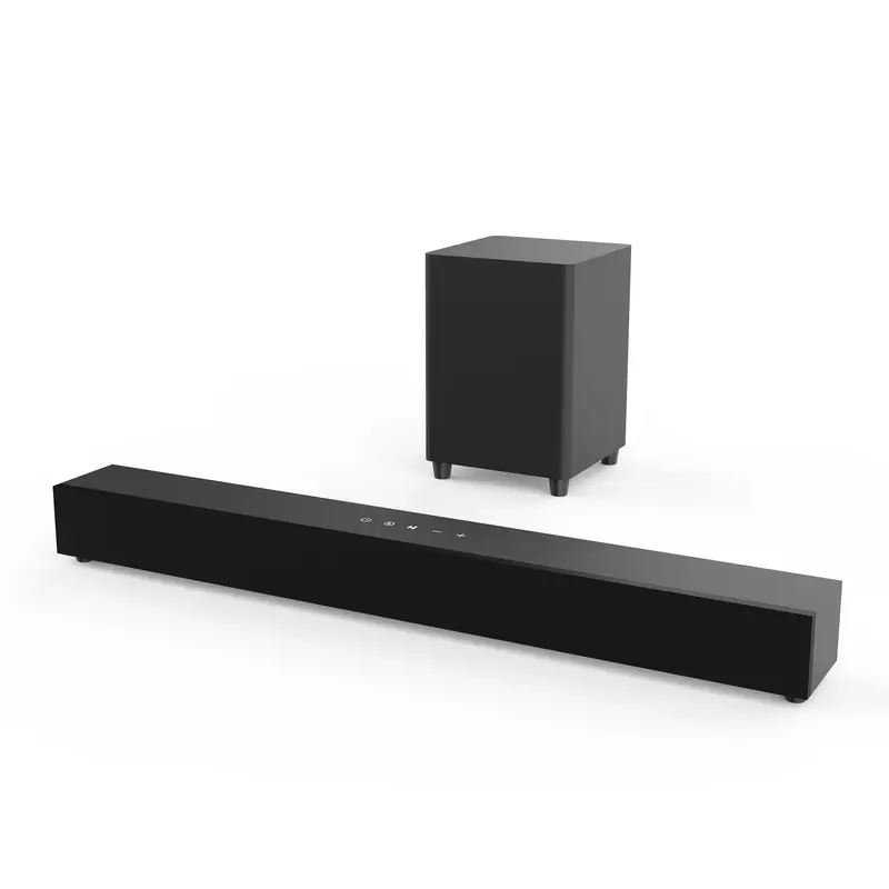 Bluetooth Soundbar With Subwoofer, 2.1 Heavy Bass Surround Sound System, TV Speaker, Home Theater Stereo, Bluetooth 5.0, AUX/USB/Optical/HD(ARC) Connection Audio Smartphone