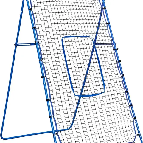 Winthai 7x4FT Volleyball Rebounder Net - Portable Steel Frame Multi-Sport Equipment, 2x6 Adjustable Angles, Quick-Adjust Netting, Target Ribbon Aim, Compact Storage, Quick Setup, Boosts Reaction Time, Enhances Power & Accuracy (Workout Gear Incl)