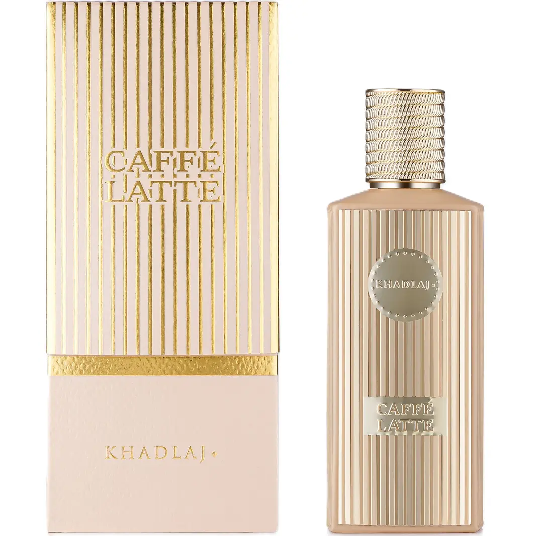 KHADLAJ Caffe Latte Extrait De Parfum Spray - 100ml/3.4oz (3-3.9 fl oz) Unisex Alcohol-Based Long-Lasting Coffee-Scented Fragrance Perfumes for Casual Wear (Single Item)