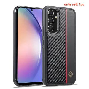 Carbon Fibre Matte Case For Samsung Galaxy S23 S24 Ultra S22 Plus A14 A34 A54 A24 A52 A04 Shockproof Hard Business Slim Cover