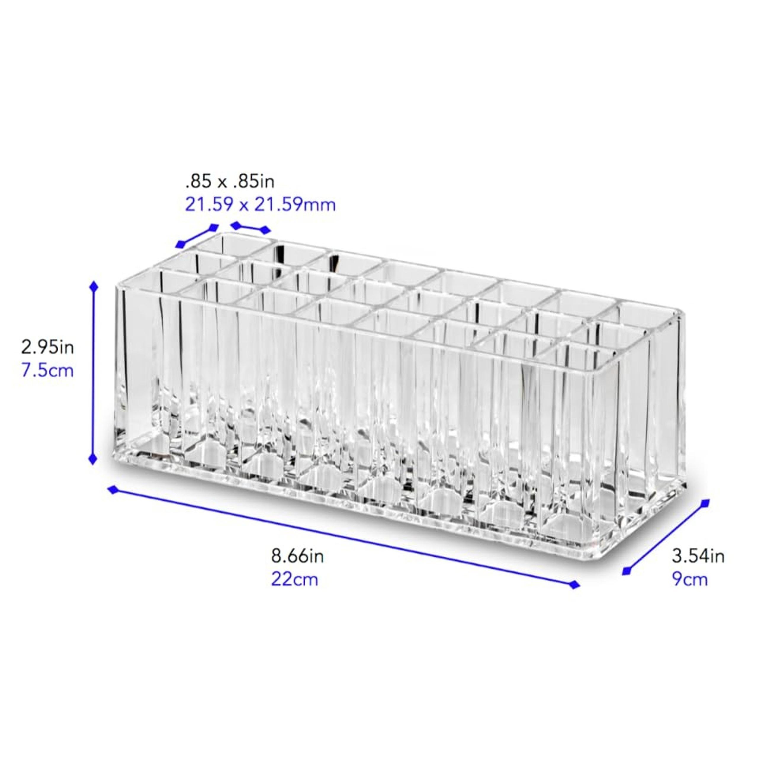 Acrylic Rollerball Perfume Organizer Beauty Scent Holder 24 Space Organization Refillable Container Tall Scented Oil Storage Display Case (2)