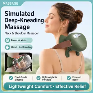 Fathersdaygift 2026 Upgraded Version Shoulder Massager Electric Cervical Massager Bionic HandHeating Wireless Portable 3D Kneading Massage for Pain Relief deep Tissue，Leg Neck & Back Massager & Lightweight Gift