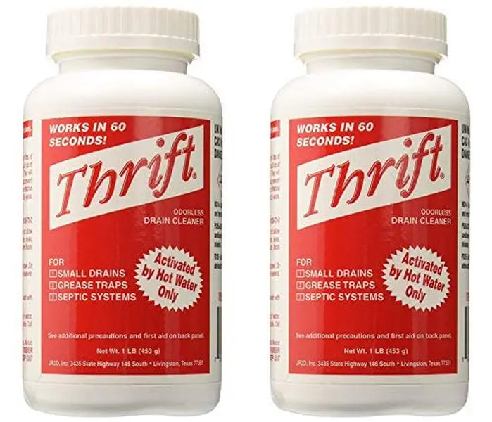 Thrift T-100 Alkaline Based 1-Pound Granular Drain Cleaner (2-(Pack)) Household