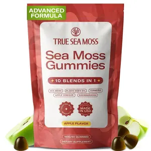 TrueSeaMoss Sea Moss & Apple Cider Vinegar Gummies – 10-in-1 Blend with Black Seed Oil, Ashwagandha, Turmeric, Burdock Root & Bladderwrack – 60 Gummies
