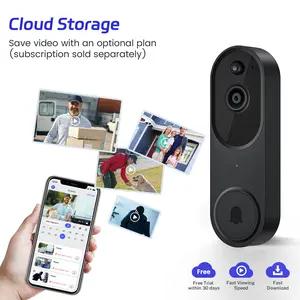 Low-power video doorbell WIFI wireless doorbell Night vision HD intelligent cloud storage home doorbell