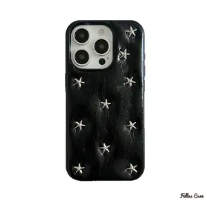 Unique Design!Korean 3D Star Leather , Premium and Stylish Poker Card Pattern 16 14 Pro Max Clear protective magnetic Anti-Fall 15 promax 11-16 black Pro Max Tempered Glass Protector junk fashion creative phone cover fit durable tpu Winter Series with Swe