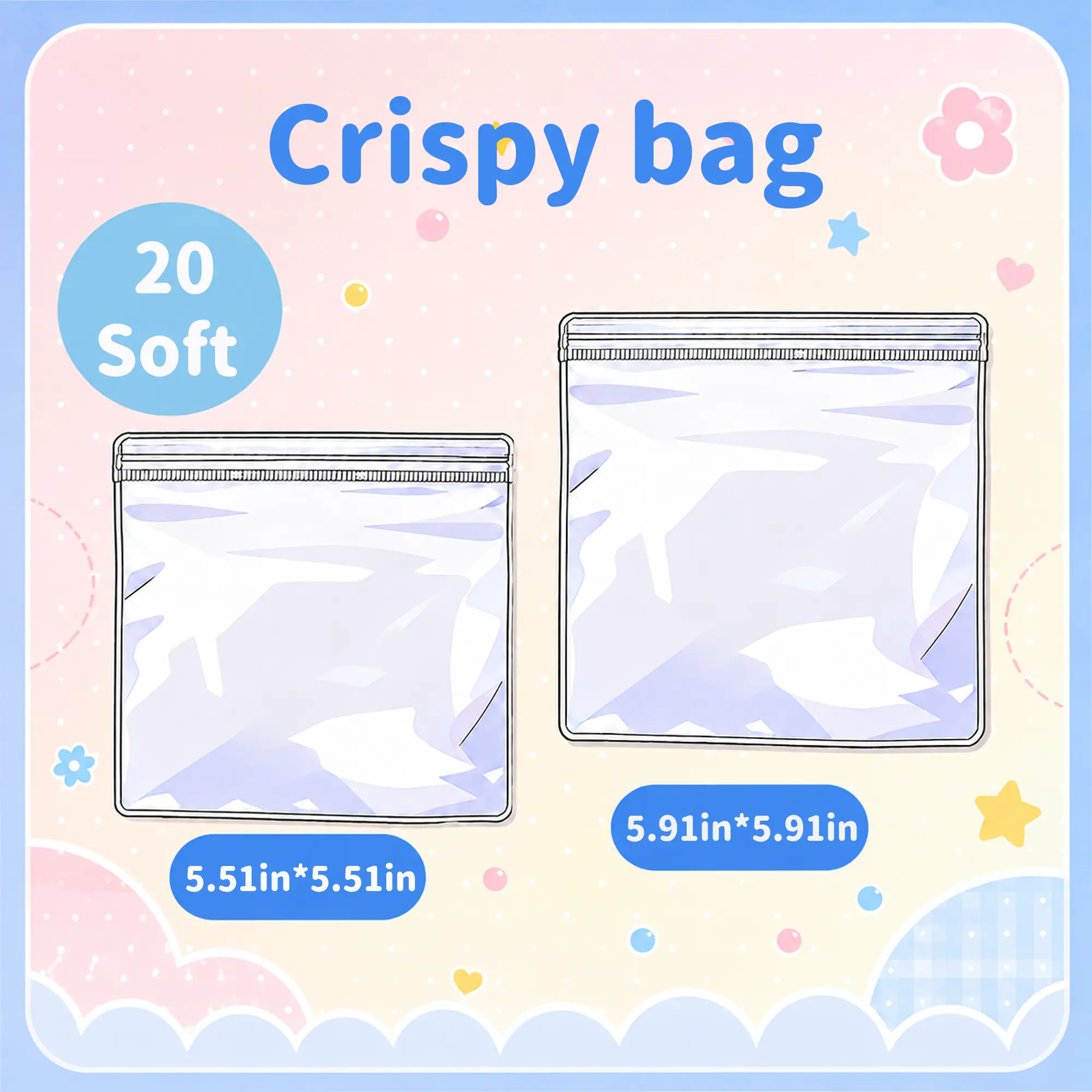 [Wenqing Strong]crispy bag14x14 15x15  [No returns or exchanges once opened] Taba squishy