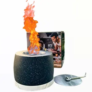 Tabletop Fire Pit - Ethanol Fire Pit, Fire Bowl, Mini Personal Fireplace for Indoor & Garden - Bio Ethanol Fuel