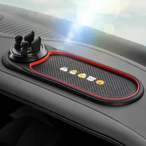Car Dashboard Phone Holder Mat, Multifunctional Phone Mat Dashboard Pad, Car Dashboard Organizer Tray with Hidden Parking Number Plate Car Phone Stand, Car Accessories, Car Phone Holders