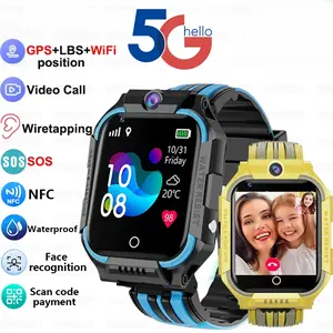 Kids Smart Watch SIM Card Video Call Phone Watch Call Back Monitor Alarm Clock Phone Android Watch Children Smartwatch Wearable Smartphone Wristwatch