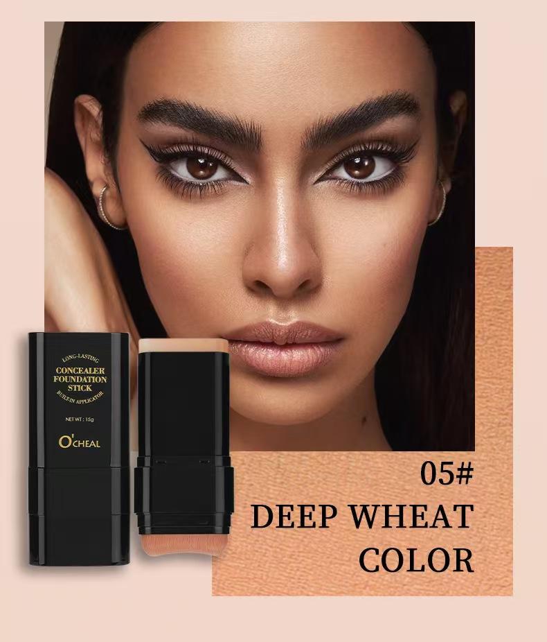 O’CHEAL Concealer Stick, waterproof and sweatproof, dual-ended design with built-in brush, brightens and hydrates, long-lasting and colorfast, available in 6 shades,sunscreen O’CHEAL Concealer Stick, waterproof and sweatproof, dual-ended design with built-in brush, brightens and hydrates, long-lasting and colorfast, available in 6 shades,sunscreen