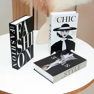 3-Piece & High-End Decorative Faux Books, Paper Book Stack for Modern Home Decoration, Living Room Office Study Display, Book Accessories, Bookshelf Accessory